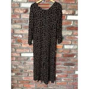 Vintage Polka Dot Black Jumpsuit - Size Medium